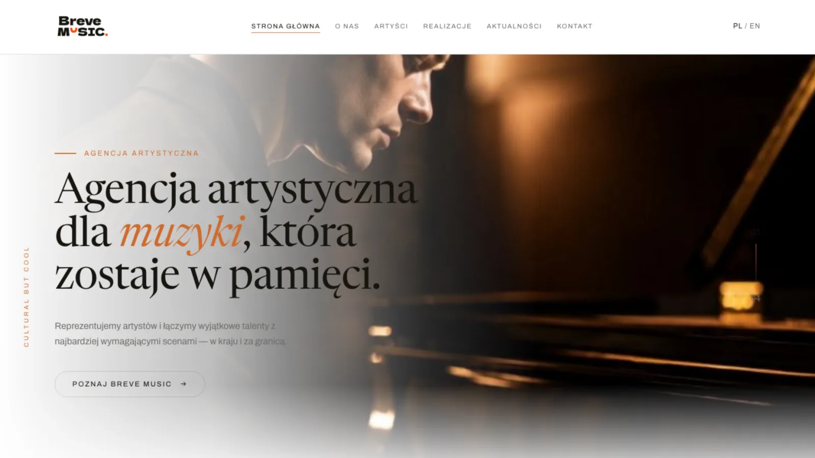 Breve Music — podgląd strony