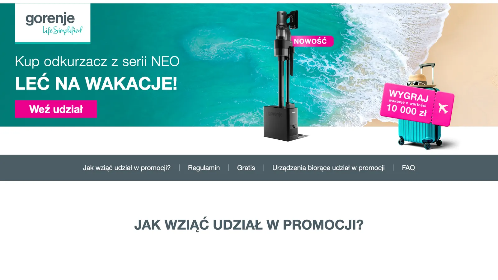 Gorenje — podgląd strony